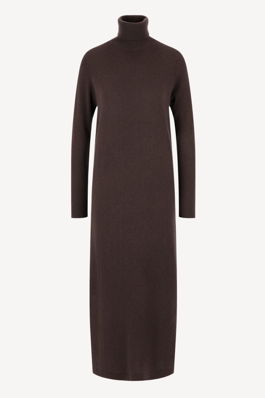 Vetements Allude | Robe En Tricot A Col Roule Marron