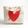 Sacs Anita Hass | Grand Shopper En Toile Avec Logo En Forme De Coeur