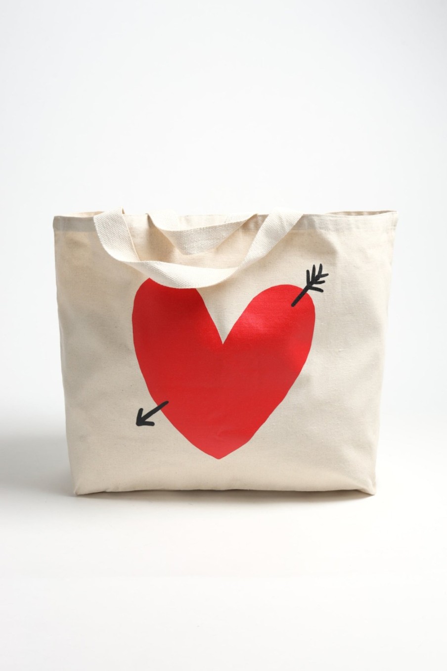 Sacs Anita Hass | Grand Shopper En Toile Avec Logo En Forme De Coeur