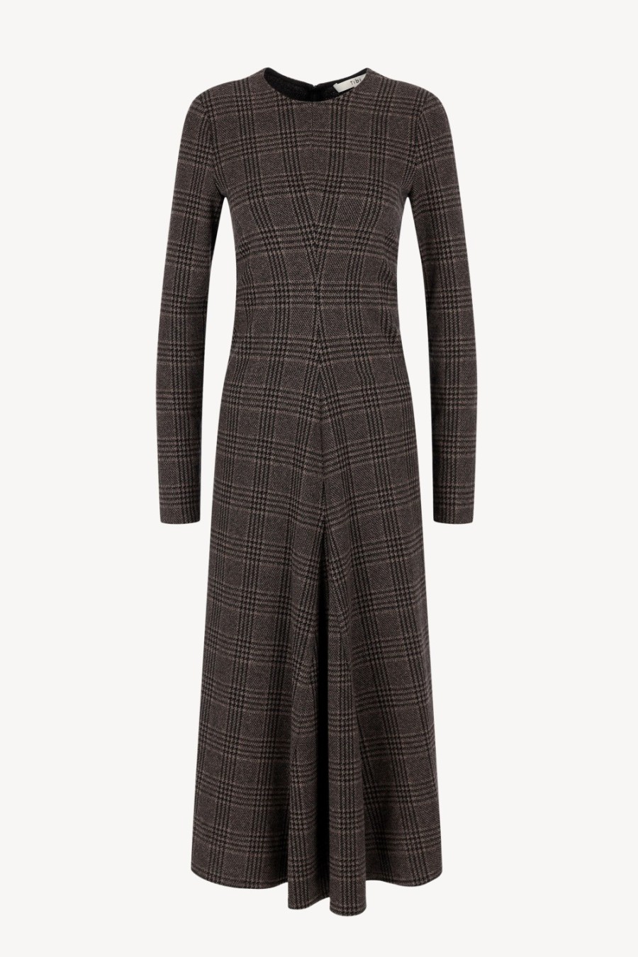 Vetements Tibi | Robe Tricotee Lutz Godet En Marron