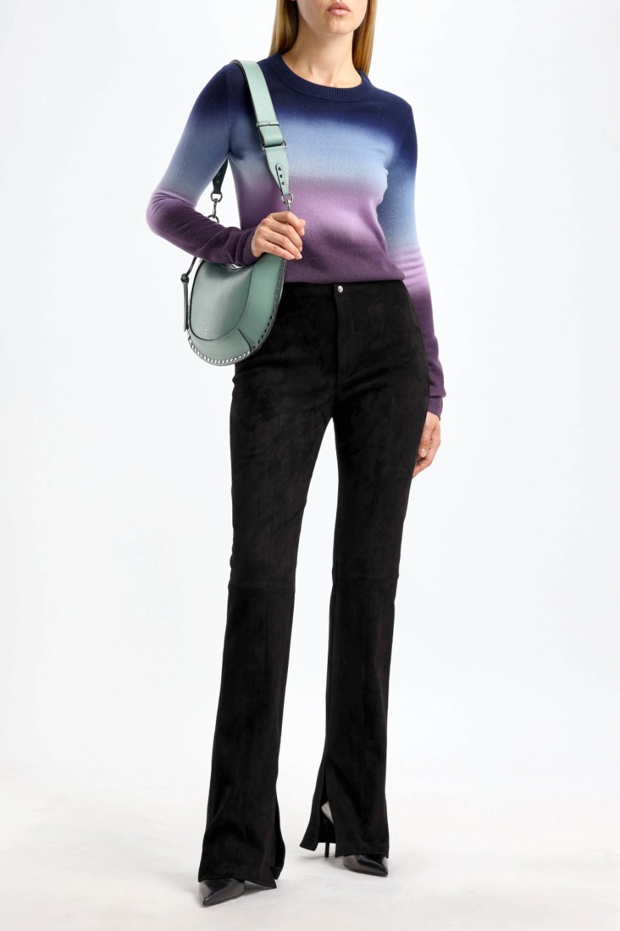 Vetements Stouls | Pantalon En Cuir Velours Kam En Noir