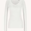 Vetements Anthony Thomas Melillo | T-Shirt Long V Modal Rib En Blanc