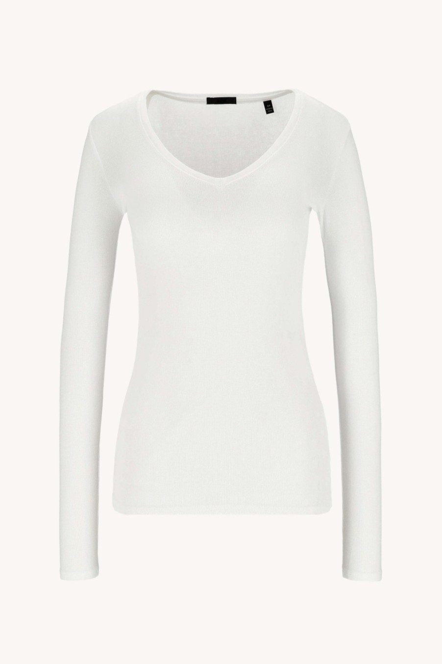 Vetements Anthony Thomas Melillo | T-Shirt Long V Modal Rib En Blanc
