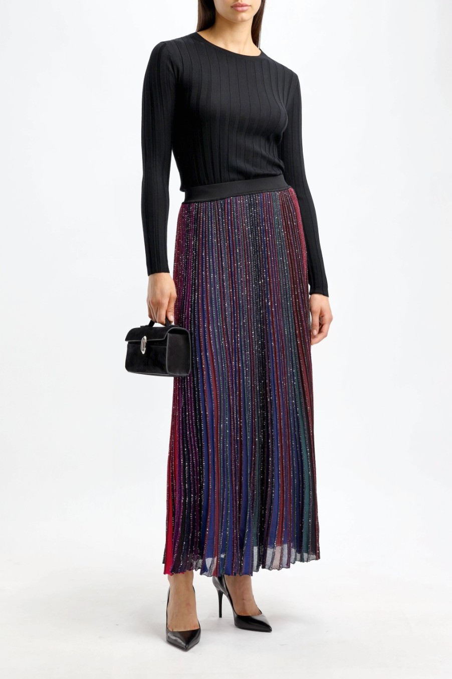 Vetements Missoni | Maxi Jupe En Noir/Viola