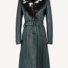 Vetements Marni | Manteau En Cuir Sleek In Spherical Green