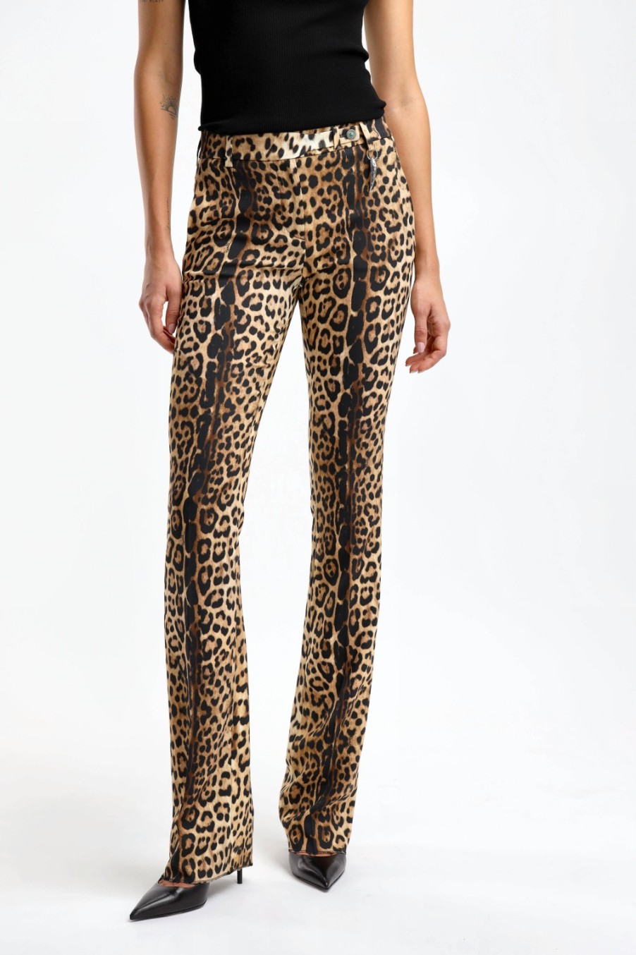 Vetements Roberto Cavalli | Pantalon Giaguar En Naturale