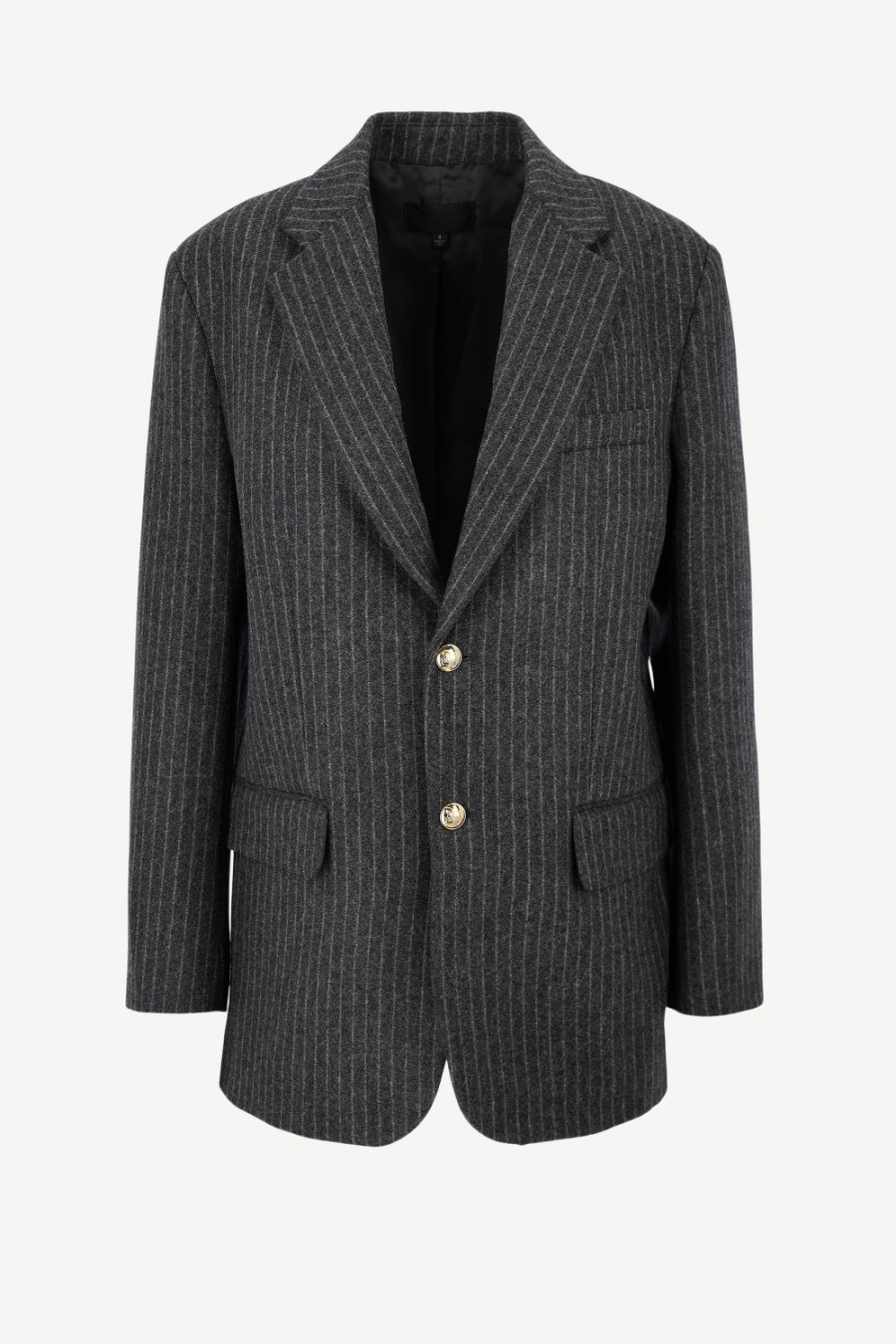 Vetements Nili Lotan | Blazer Boyfriend En Pinstripe Gris