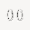 Bijoux Nina Kastens Jewelry | Hoops Essential Small En Or Blanc