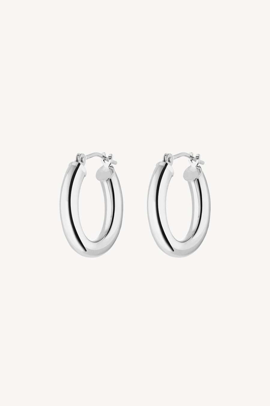 Bijoux Nina Kastens Jewelry | Hoops Essential Small En Or Blanc
