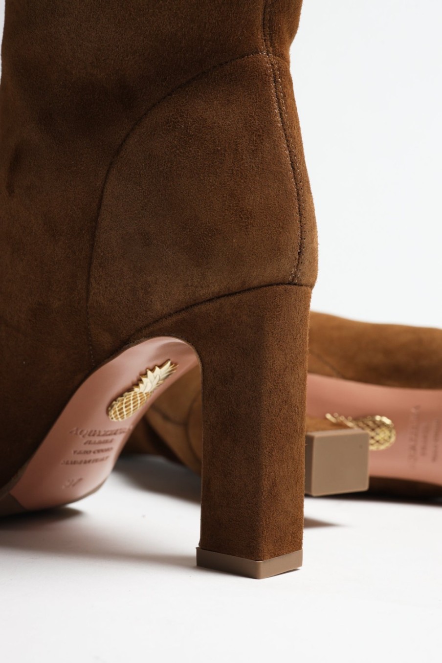 Chaussures Aquazzura | Bottes Manzoni Dans Chestnut