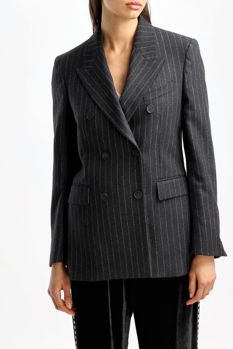 Vetements Golden Goose | Blazer Journey En Gris/Argente