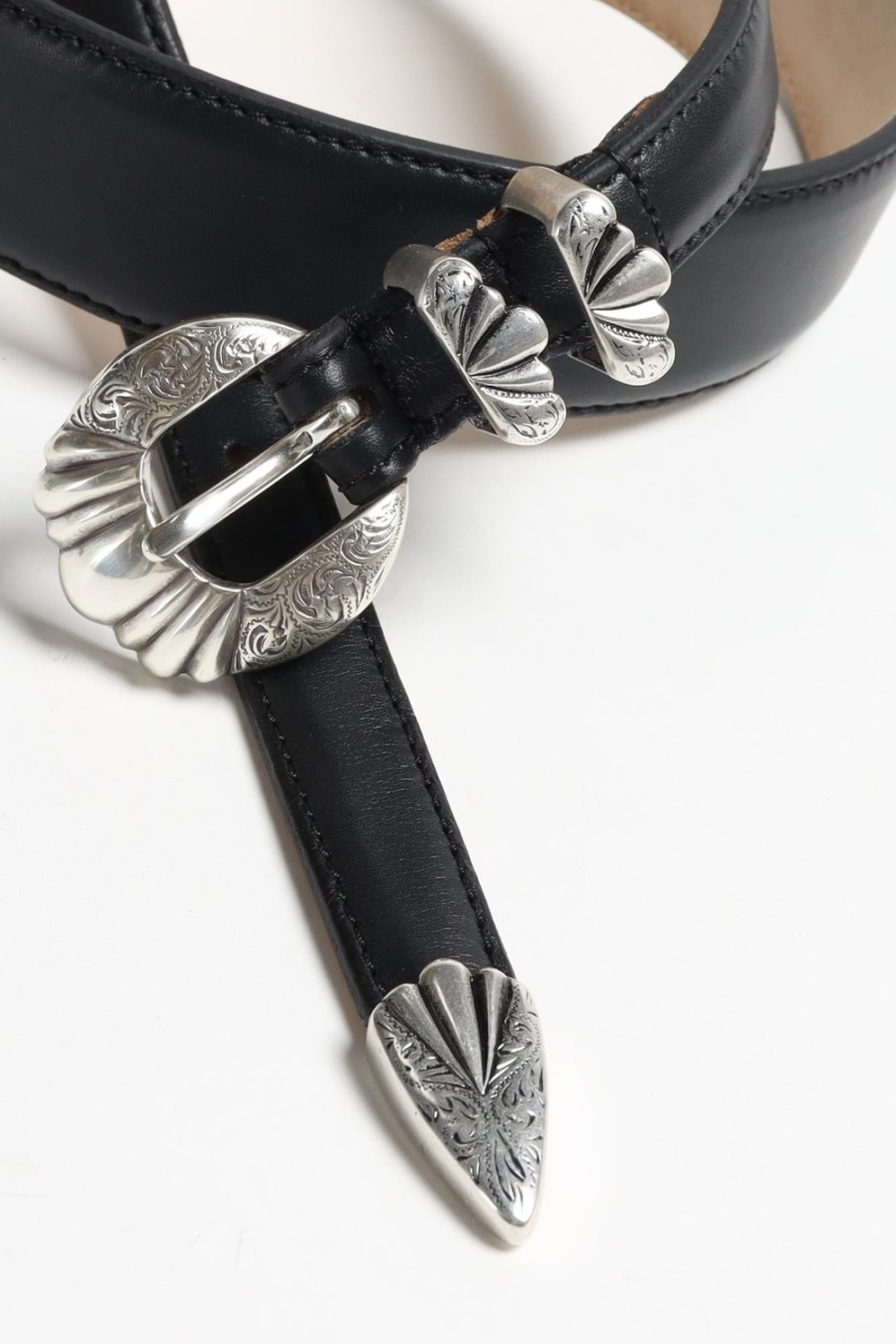 Accessoires Silver Ostrich | Ceinture Versailles En Noir