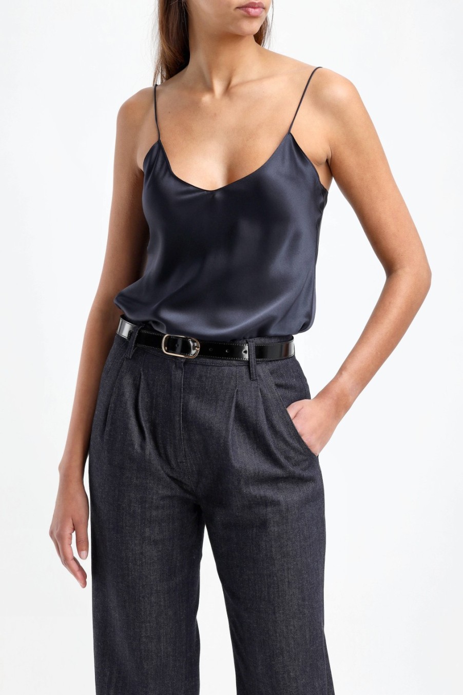 Vetements Nili Lotan | Isabella Cami Top Dark Navy
