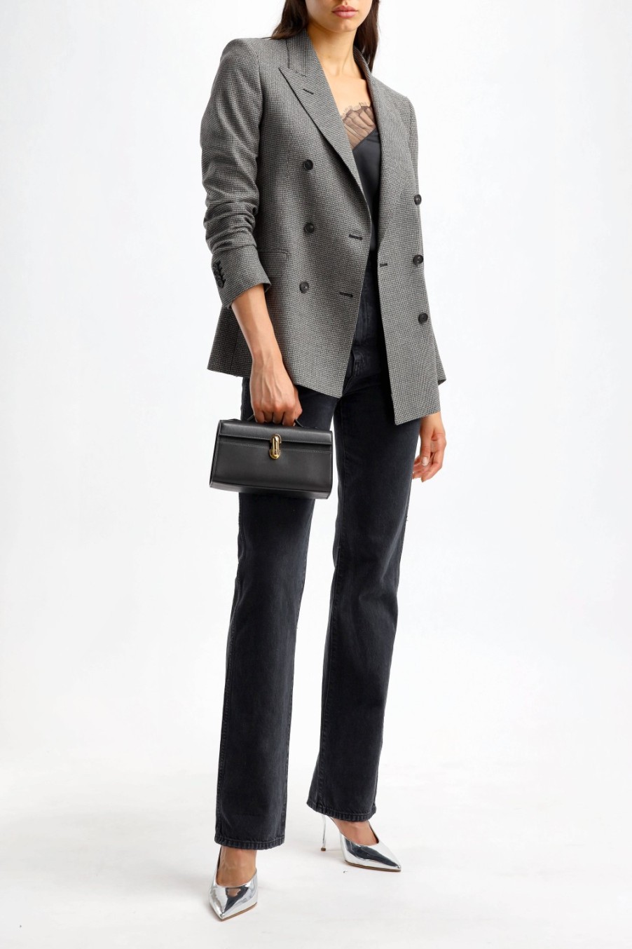 Vetements Tagliatore | Blazer A Carreaux Parigi Noir