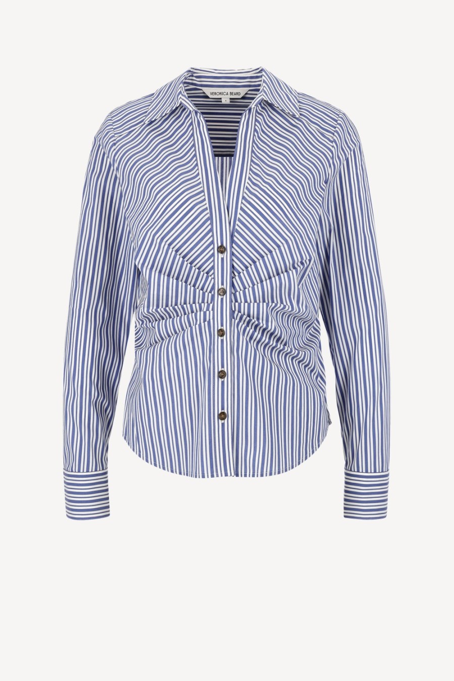 Vetements Veronica Beard | Blouse Joelle En Bleu/Blanc Casse