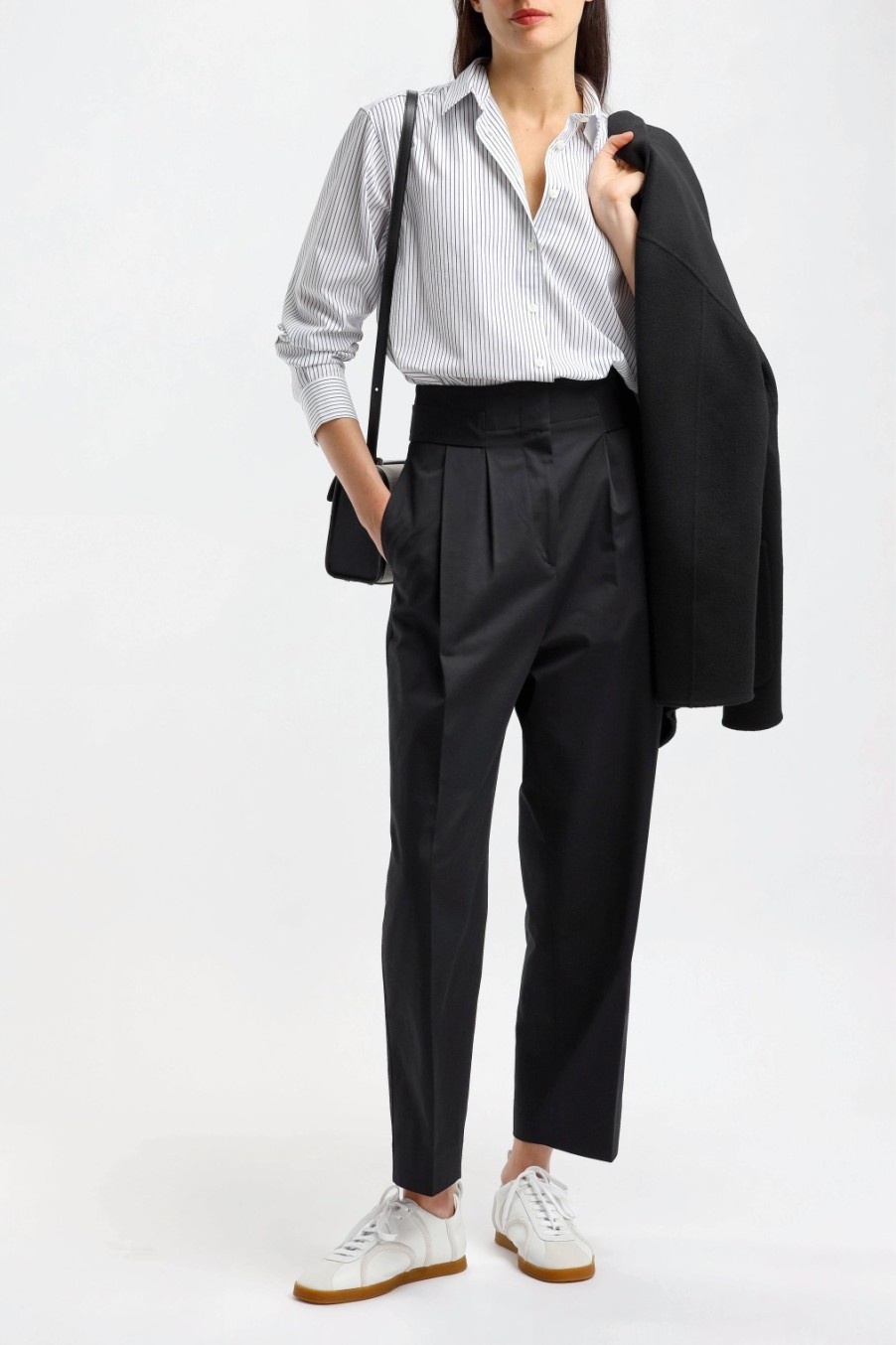 Vetements Toteme | Pantalon Double-Pleated En Noir