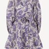 Vetements Zimmermann | Robe Wrap En Paisley Indigo