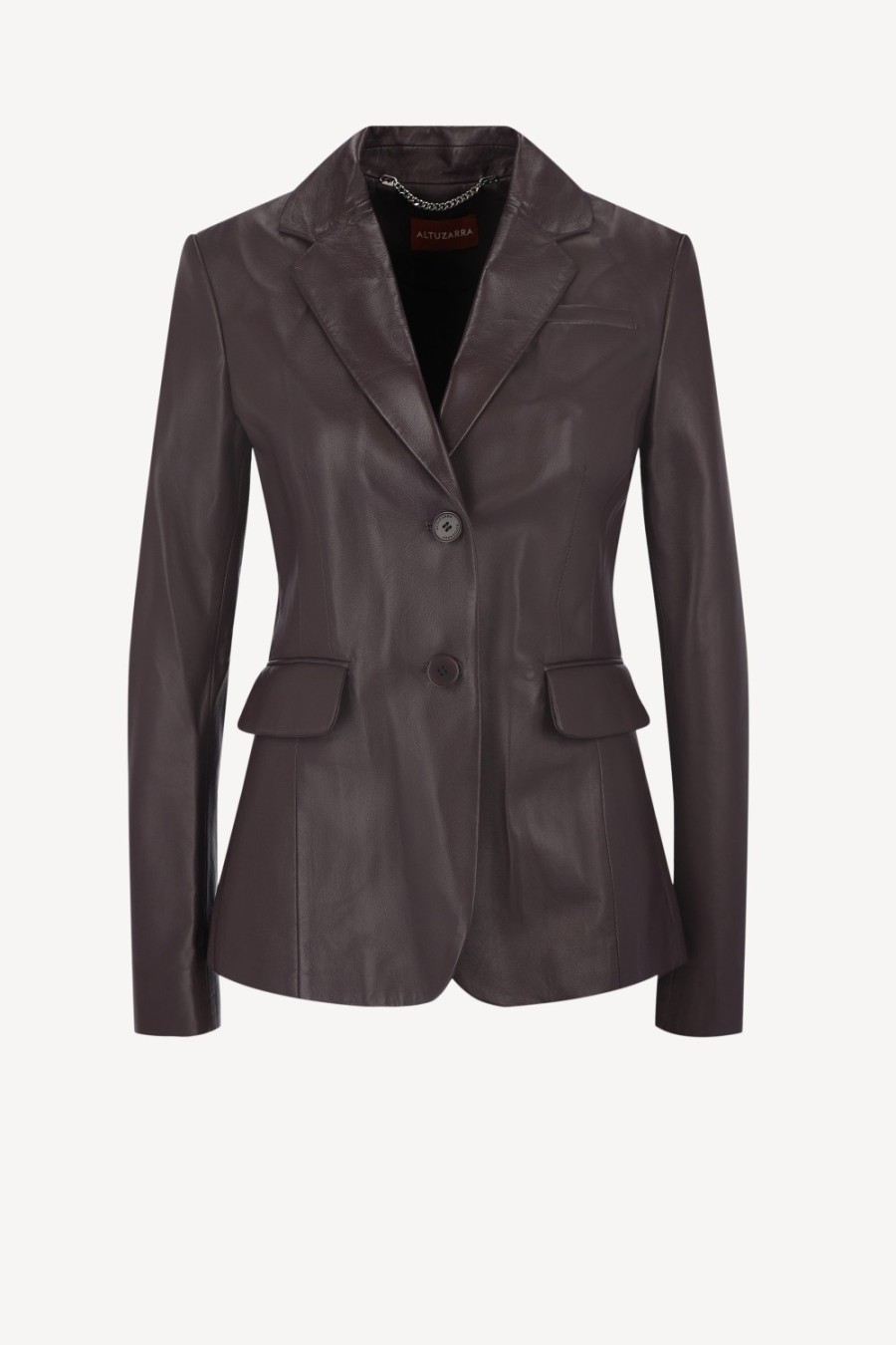 Vetements Altuzarra | Blazer En Cuir Fenice En Aubergine