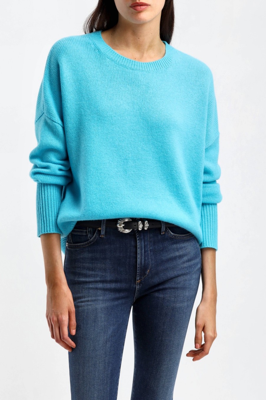 Vetements Lisa Yang | Pull Mila En Bleu Amalfi