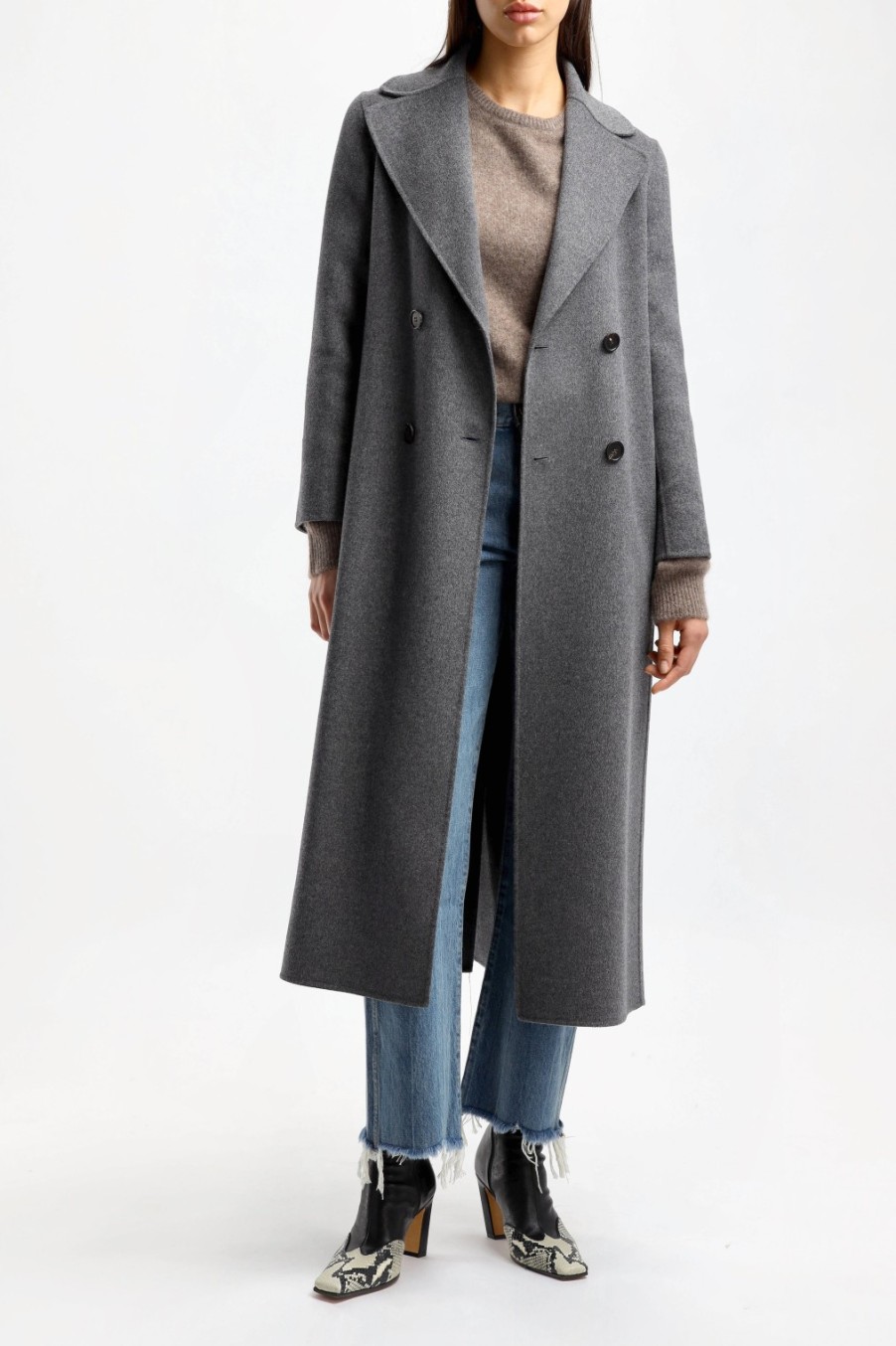 Vetements S Max Mara | Manteau Paride En Gris Moyen