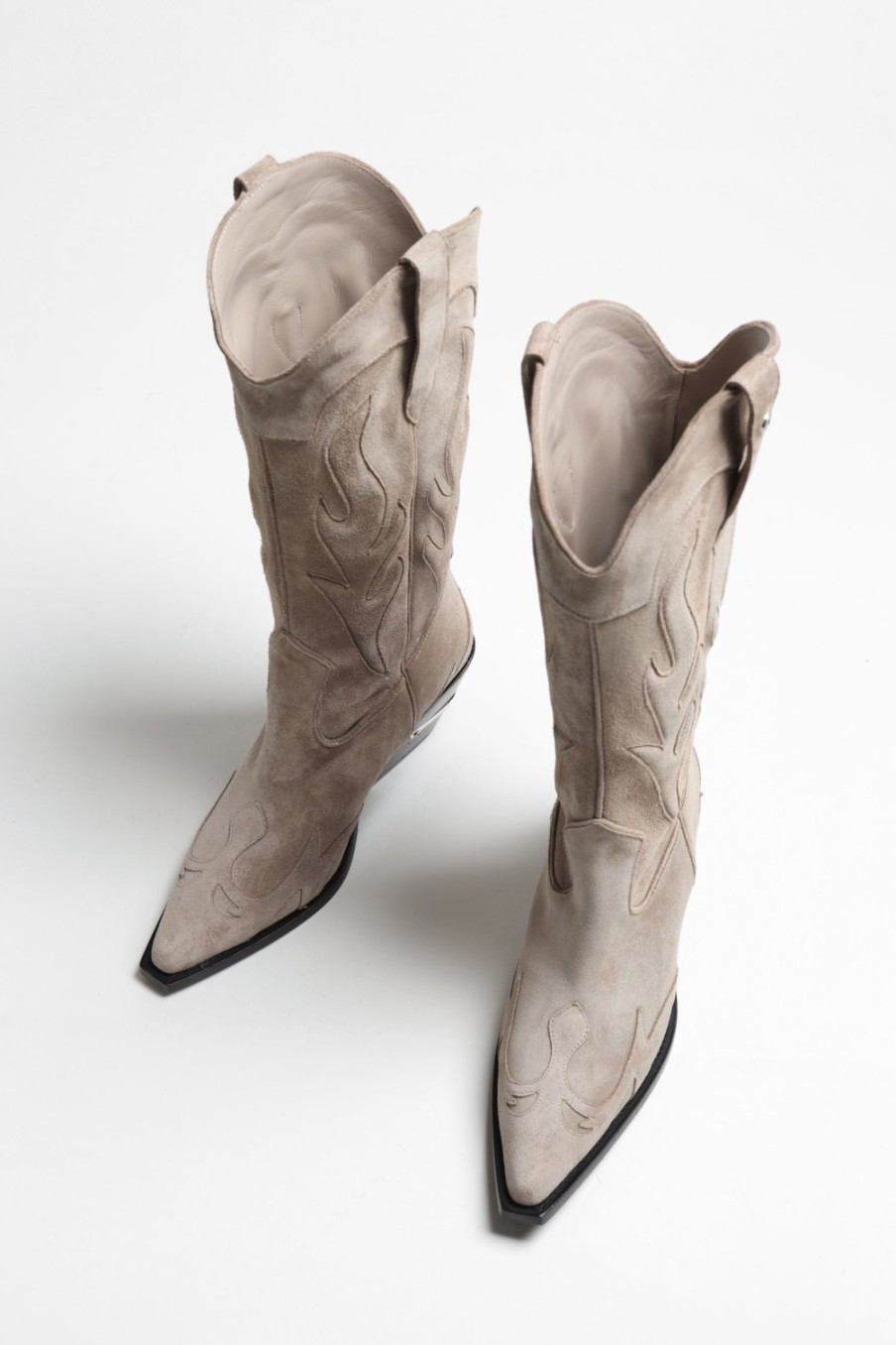 Chaussures Anine Bing | Boots Tania Mid Calf En Taupe