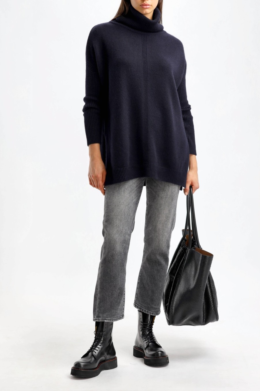Vetements Kujten | Pull Tali En Marine Fonce