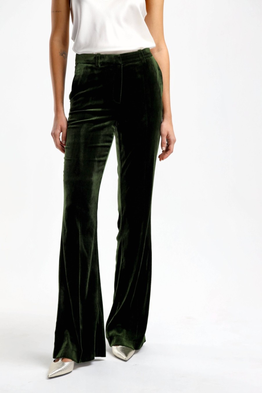Vetements DMN | Pantalon En Velours Paula En Olive