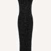 Vetements Missoni | Robe Noire/Argentee A Col Haut