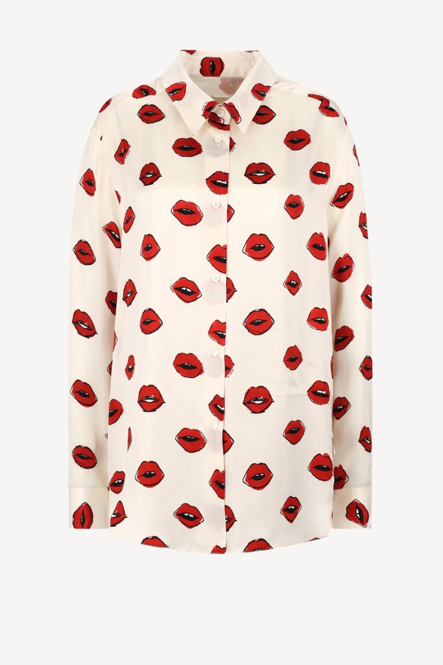 Vetements Khaite | Blouse Argo En Creme/Rouge