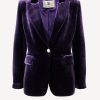 Vetements DMN | Blazer En Velours Mila En Violet