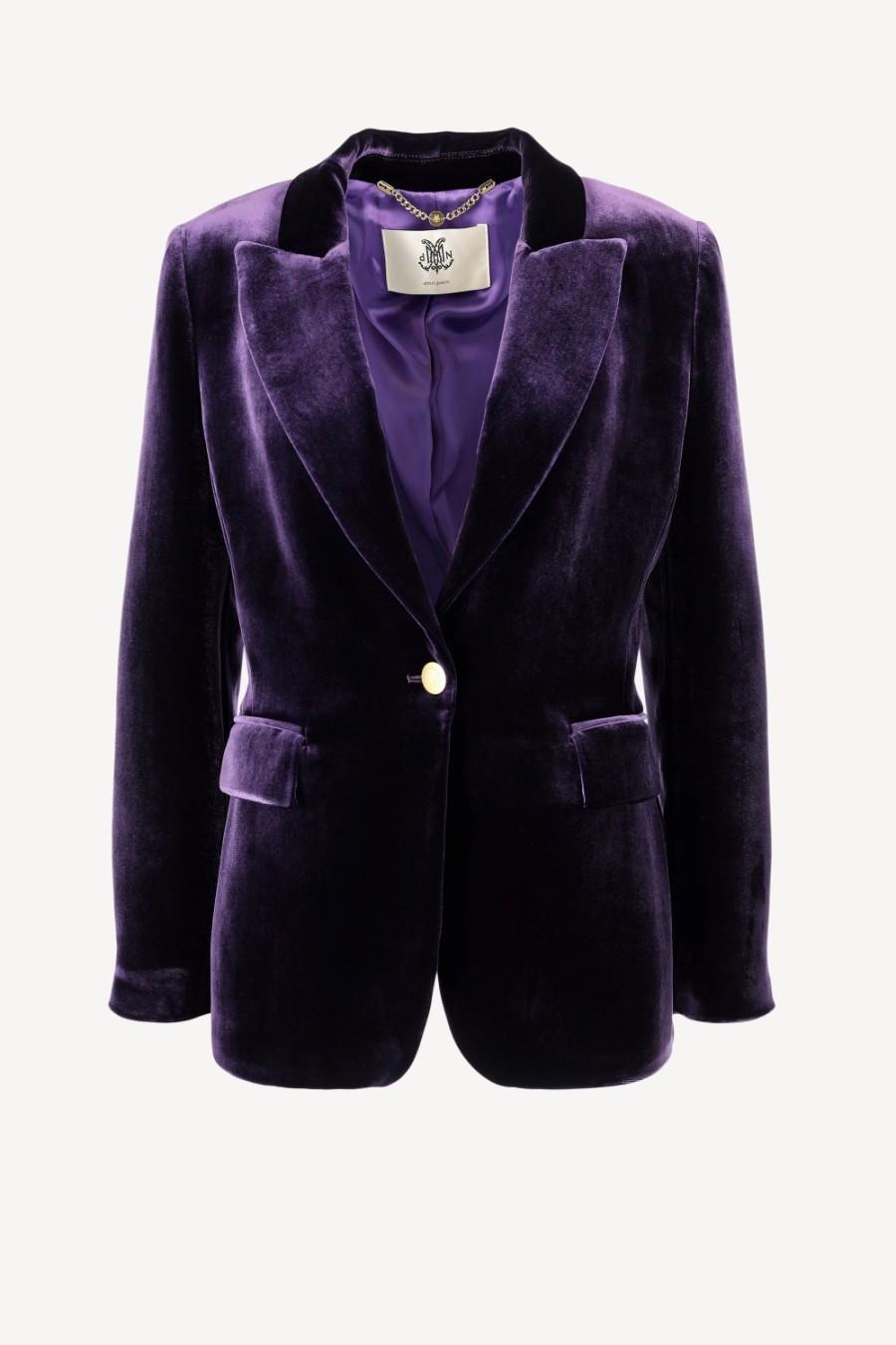 Vetements DMN | Blazer En Velours Mila En Violet