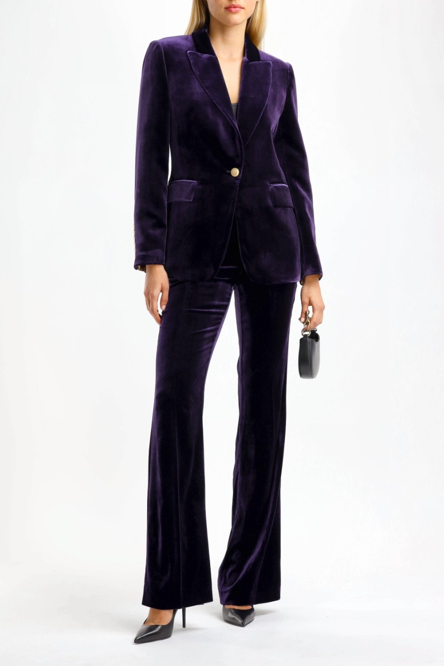Vetements DMN | Blazer En Velours Mila En Violet