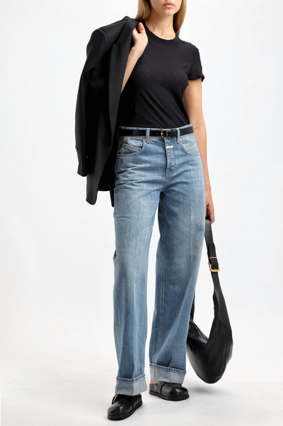 Vetements James Perse | T-Shirt Sheer Slub Crew En Noir