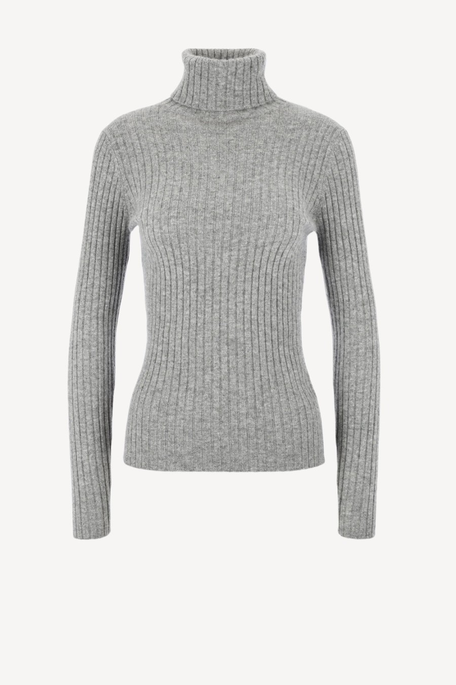 Vetements Allude | Fin Pull A Col Roule Gris