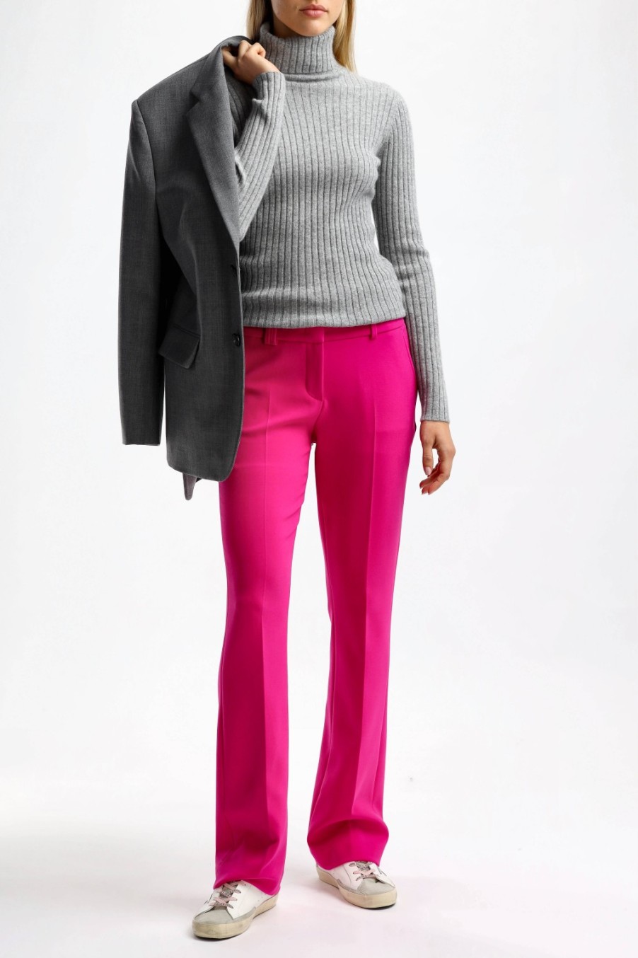 Vetements Allude | Fin Pull A Col Roule Gris