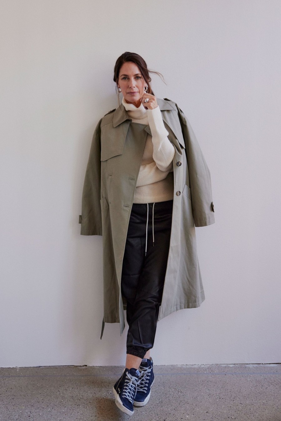 Vetements SPRWMN | Pantalon En Cuir Jogger En Noir