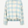 Vetements Denimist | Blouse Button Front En Bleu/Ecru