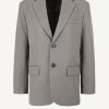 Vetements Nili Lotan | Blazer Boyfriend En Gris Tempete