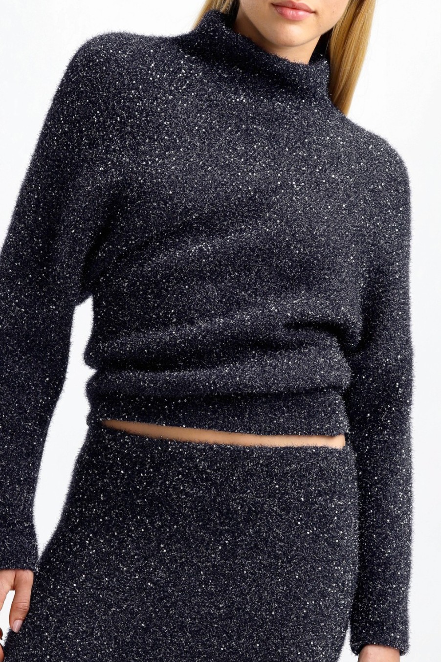 Vetements Proenza Schouler | Pull-Over Technical Sequin En Bleu Marine