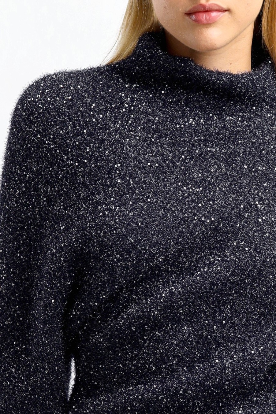Vetements Proenza Schouler | Pull-Over Technical Sequin En Bleu Marine
