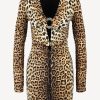 Vetements Roberto Cavalli | Robe Deep V Giaguar In Naturale