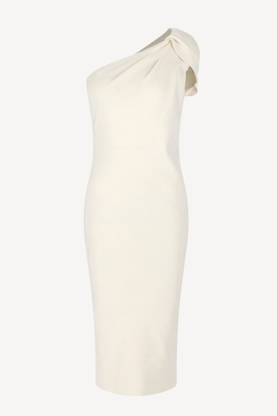 Vetements Tom Ford | Robe Tricotee One Shoulder En Chalk