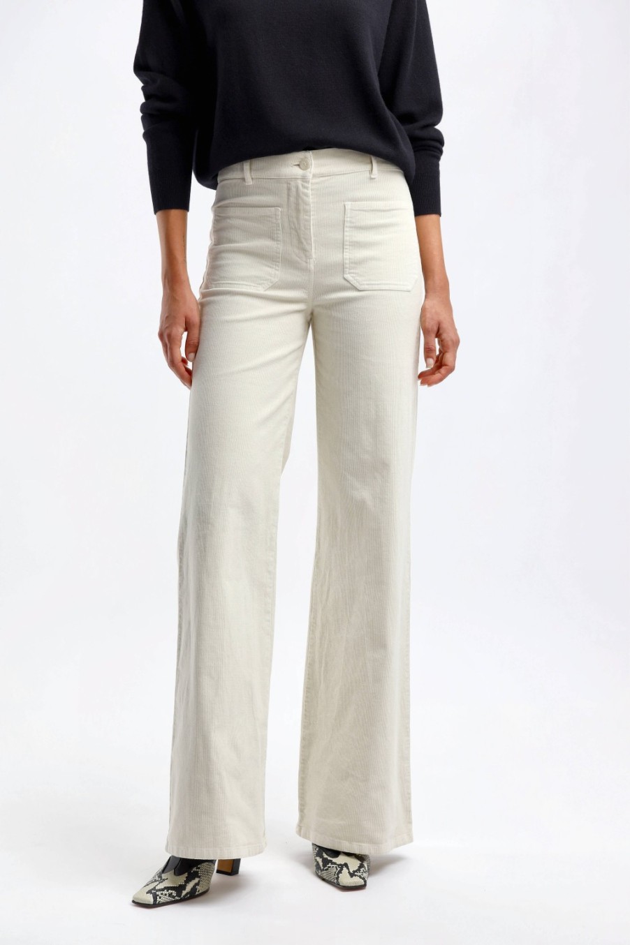 Vetements Nili Lotan | Pantalon Florence En Blanc Hiver