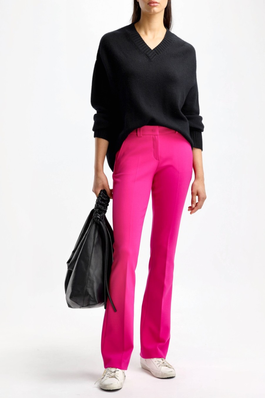 Vetements Seductive | Pantalon Caro Doppio En Rose Oeillet
