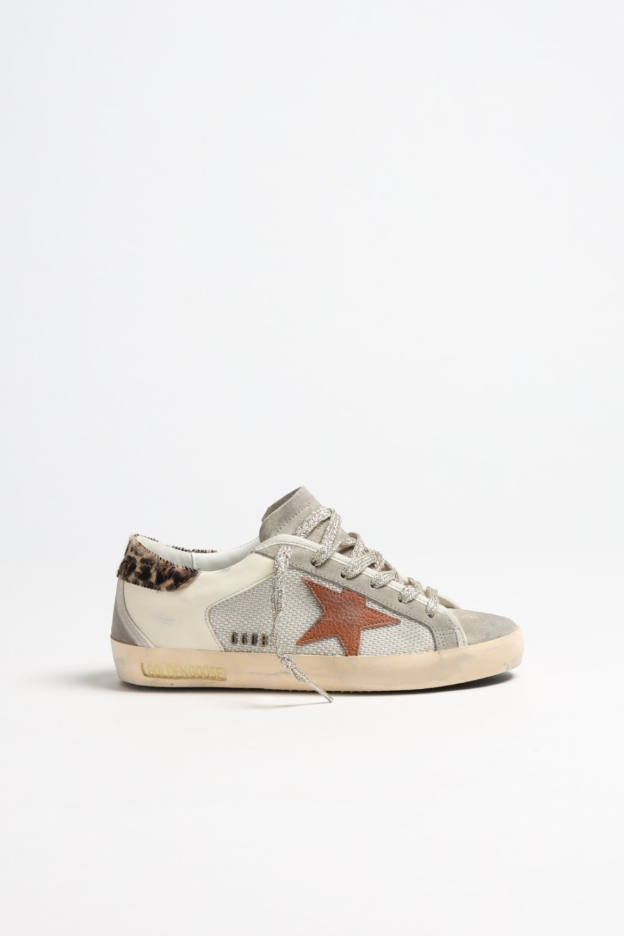 Chaussures Golden Goose | Baskets Superstar En Ecru/Marron/Leopard