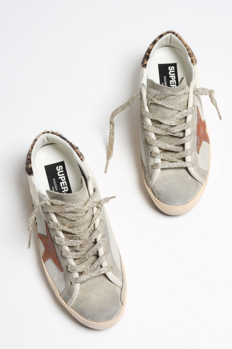 Chaussures Golden Goose | Baskets Superstar En Ecru/Marron/Leopard