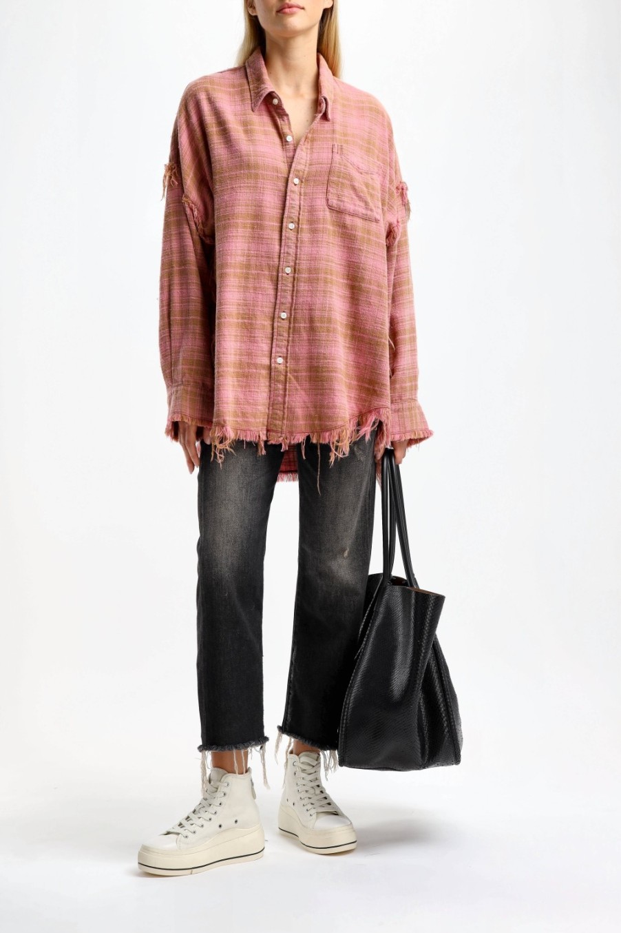Vetements R13 | Blouse Shredded En Rose Overdye