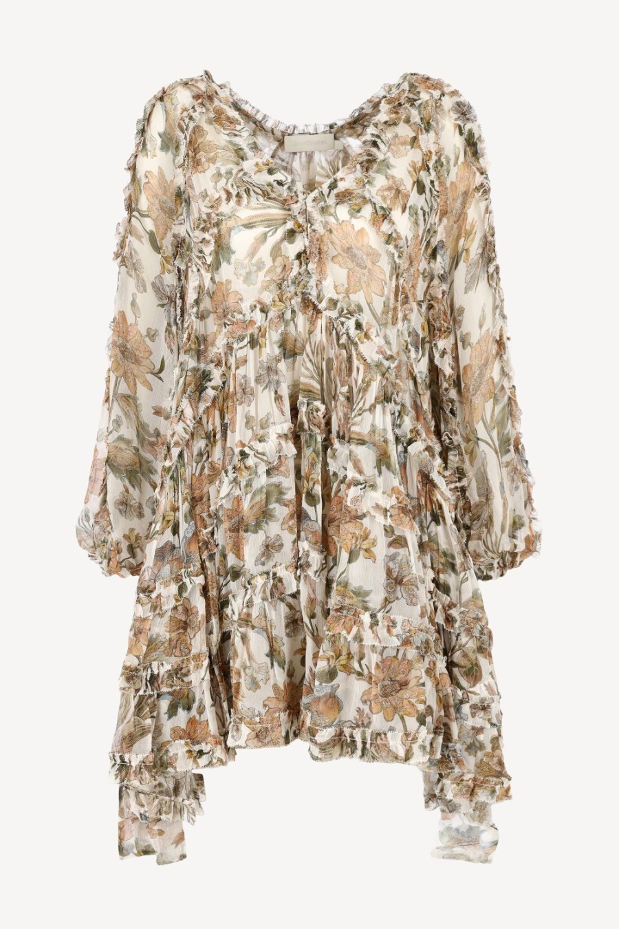Vetements Zimmermann | Robe Chintz Billow En Ivoire Daisy