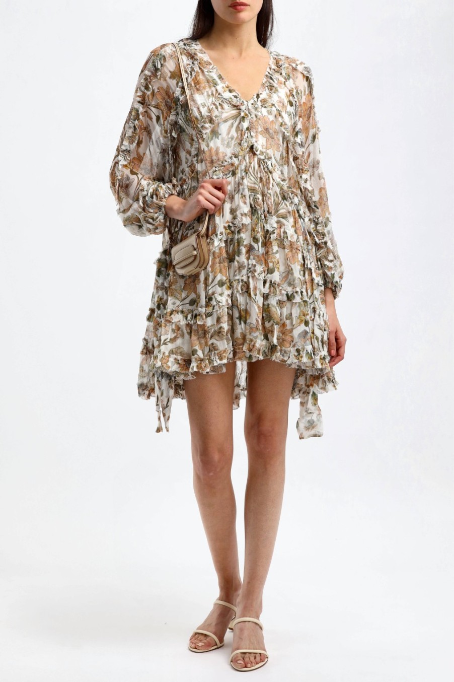 Vetements Zimmermann | Robe Chintz Billow En Ivoire Daisy