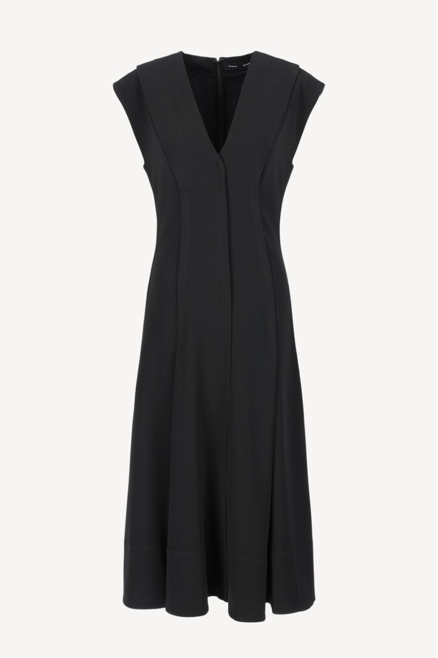 Vetements Proenza Schouler | Robe V Neck Crepe En Noir